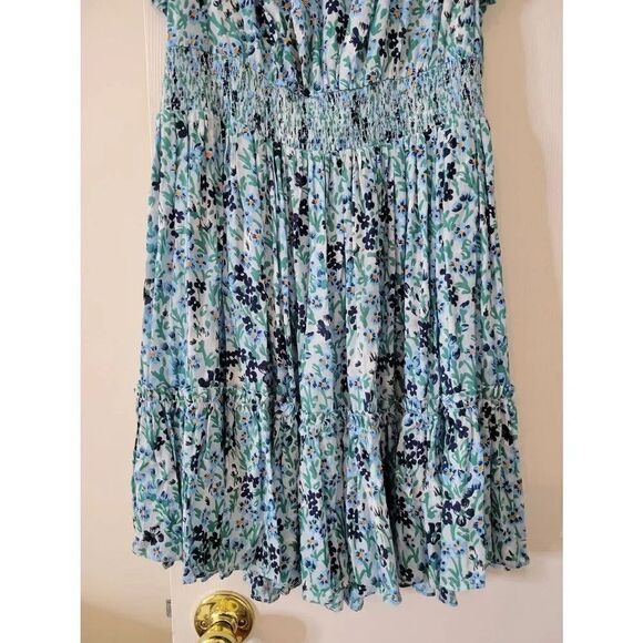 POUPETTE ST BARTH Trinity Ruffled Sleeveless Floral Dress M NWT $320 - Picture 5 of 12